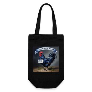 chicken game - Gift Bag for Bottles - black - Front