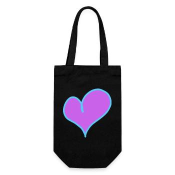 Heart Valentin Dear Girlfriend Friend - Gift Bag for Bottles - black - Front