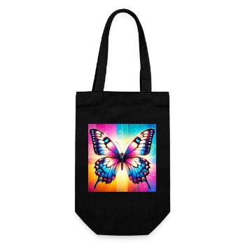 Schmetterling - Geschenkbeutel für Flaschen - Schwarz - Vorne