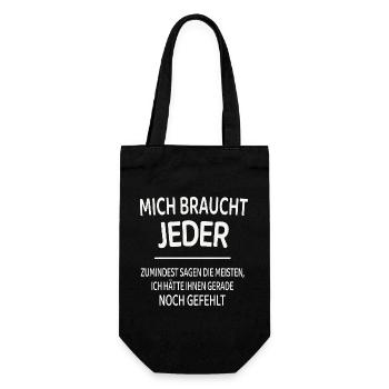 Lustiger Spruch selbstbewusst Humor Shirt - Geschenkbeutel für Flaschen - Schwarz - Vorne
