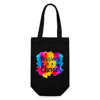 Positivity is a Choice - Gift Bag for Bottles - black - Front