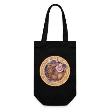 Zodiac Sign Zodiac Taurus Taurus Gift - Gift Bag for Bottles - black - Front