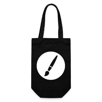 Brush, Painting, Art Symbol - Gift Bag for Bottles - black - Front