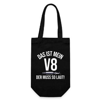 Das ist mein V8 der Muss so laut Shirt  - Geschenkbeutel für Flaschen - Schwarz - Vorne