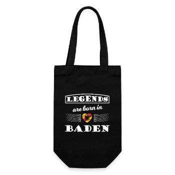 Legenden geboren in Baden - Geschenkbeutel für Flaschen - Schwarz - Vorne