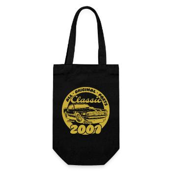 25th Birthday - Classic Musclecar 05/2001 - Gift Bag for Bottles - black - Front