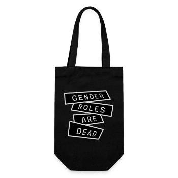 Gender Roles Are Dead Statement Freiheit Spruch - Geschenkbeutel für Flaschen - Schwarz - Vorne