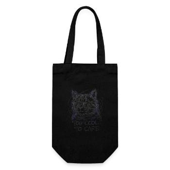 Cat coolness with sunglasses - Gift Bag for Bottles - black - Front