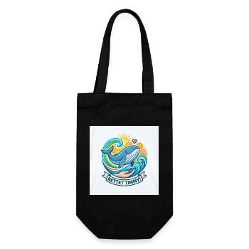 Save Timmy: Whales in the Colour Waves - Gift Bag for Bottles - black - Front