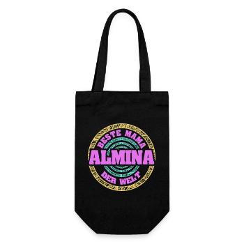 Best mom in the world Allmina - Gift Bag for Bottles - black - Front