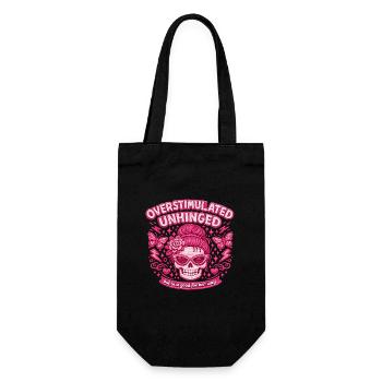 Rose Skull Floral Rebel surstimulé - Sac à bouteille - noir - Devant