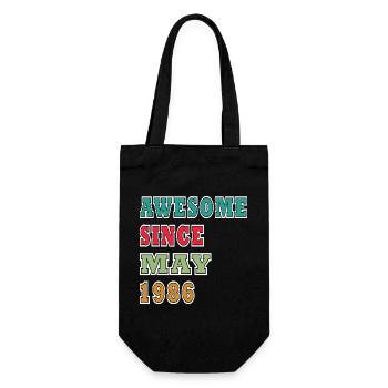 Birthday Greetings May 1986 - Gift Bag for Bottles - black - Front