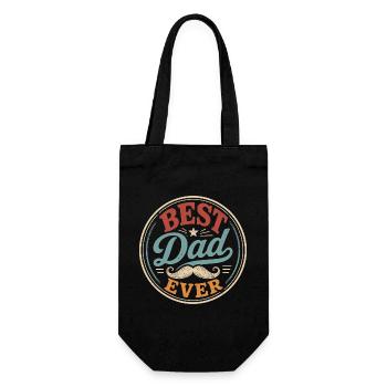 World's Best Dad Original Gift Humor - Geschenkbeutel für Flaschen - Schwarz - Vorne