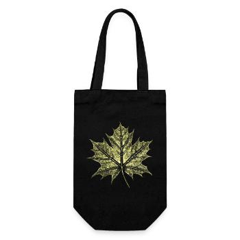 Maple Leaf / Botany - Natural - Gift Bag for Bottles - black - Front