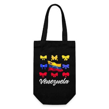 Venezuela Flagge Stolz & Heimat Venezuela - Geschenkbeutel für Flaschen - Schwarz - Vorne
