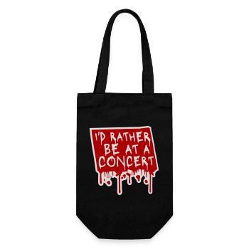 I'd Rather Be At A Concert Lustig Musik Konzert - Gift Bag for Bottles - black - Front