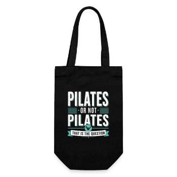 Pilates humor fitness quote sport - Gift Bag for Bottles - black - Front