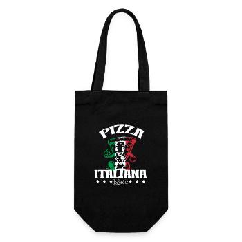 I love pizza - Gift Bag for Bottles - black - Front