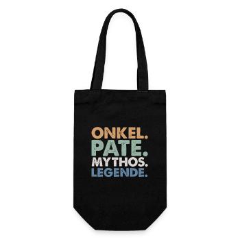 Onkel Patr Mythos & Legende T-Shirt  Lustiges Gift - Geschenkbeutel für Flaschen - Schwarz - Vorne