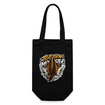 Top View Carp Splash Fishing Design - Gift Bag for Bottles - black - Front