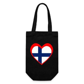 Suomi Sydän – Rakkaus Suomeen - Sac à bouteille - noir - Devant
