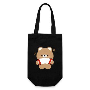 Bear Accordion - Gift Bag for Bottles - black - Front