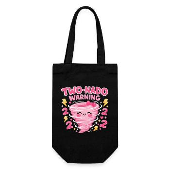 Avertissement à deux nado : 2e anniversaire design - Sac à bouteille - noir - Devant
