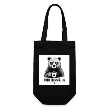 Bär FUNKTIONSFÄHIG 2 - Geschenkbeutel für Flaschen - Schwarz - Vorne