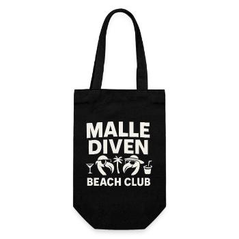 Malle Diven Beach Club Flamingo Mallorca Party - Geschenkbeutel für Flaschen - Schwarz - Vorne