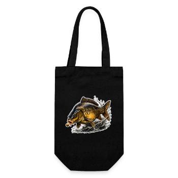 Spiegelkarpfenfisch-Design - Geschenkbeutel für Flaschen - Schwarz - Vorne