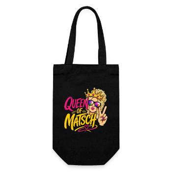 Queen of Matsch - Blond - Geschenkbeutel für Flaschen - Schwarz - Vorne