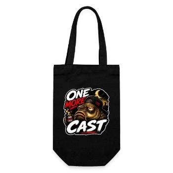 Funny Carp Fishing Shirt – One More Cast - Gift Bag for Bottles - black - Front