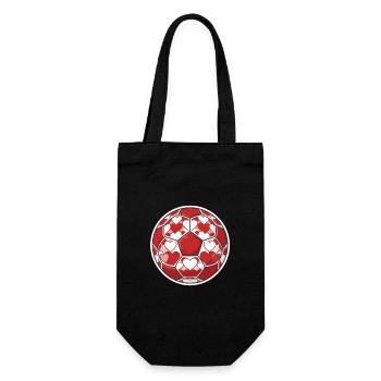 Heart Ball Football Heart - Sac à bouteille - noir - Devant