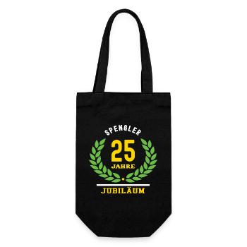 Spengler Jubiläum 25 Jahre 25 jähriges Jubilaeum - Geschenkbeutel für Flaschen - Schwarz - Vorne