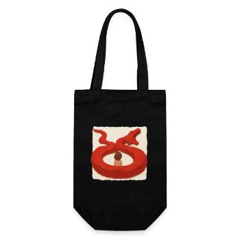 Dragon Embrace - Gift Bag for Bottles - black - Front