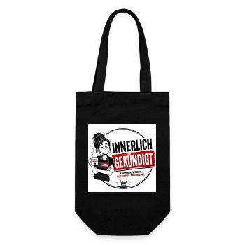 „Innerlich Gekündigt“ – das perfekte T-Shirt  - Geschenkbeutel für Flaschen - Schwarz - Vorne