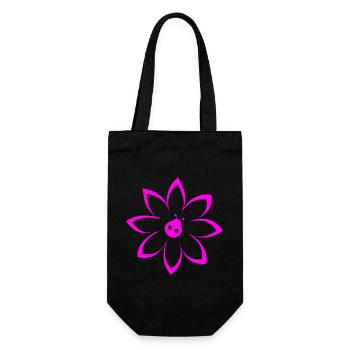 Fleur - Sac à bouteille - noir - Devant