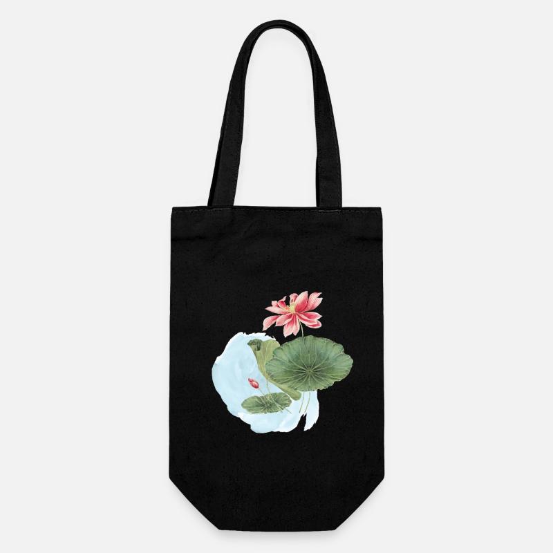Magie de la Fleur d’Aquarelle en Nénuphar - Sac à bouteille - noir