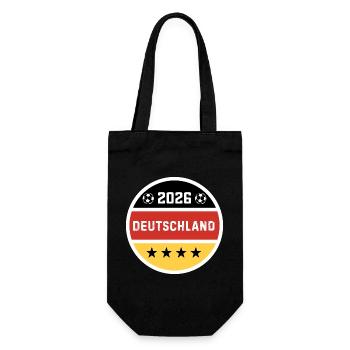 T-Shirt für einen Deutschen Fan - Geschenkbeutel für Flaschen - Schwarz - Vorne