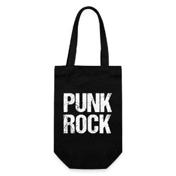 Punk Rock Distressed Typography - Gift Bag for Bottles - black - Front