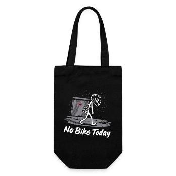 Kein Fahrrad Heute im Regen - Geschenkbeutel für Flaschen - Schwarz - Vorne