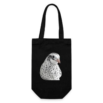 Snow Quail Portrait - Gift Bag for Bottles - black - Front