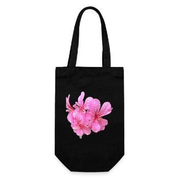 Vibrant_Pink_Geranium_Flowers - Sac à bouteille - noir - Devant