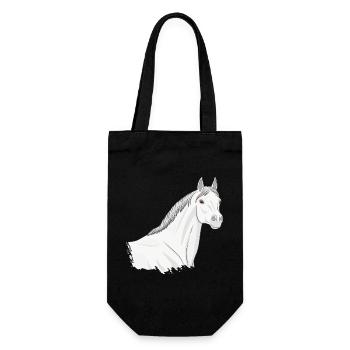 La tête d'un cheval Abbayan gris clair - Sac à bouteille - noir - Devant