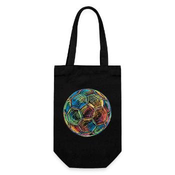 Ballon de football Football Football Dessin Graphique coloré - Sac à bouteille - noir - Devant