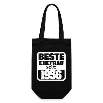 Verliebt 1956 - Geschenkbeutel für Flaschen - Schwarz - Vorne