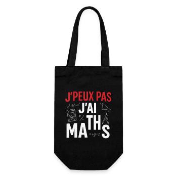 J'peux pas j'ai maths - Sac à bouteille - noir - Devant