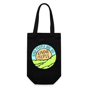 Kind People Are My Kinda People Friendliness - Gift Bag for Bottles - black - Front