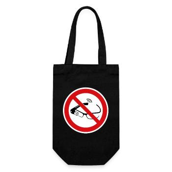 Smart glasses prohibited - Gift Bag for Bottles - black - Front