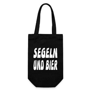 Segeln - Geschenkbeutel für Flaschen - Schwarz - Vorne